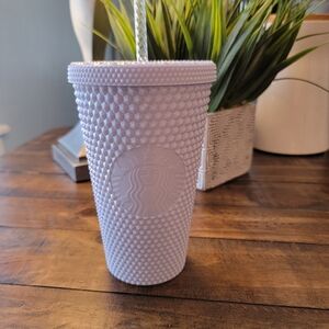 Starbucks White/Lilac Hue  Studded Tumbler 16 oz